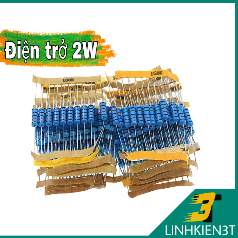 ( Túi 10 con ) Điện Trở 2W 5% 1K - 820K chân đồng