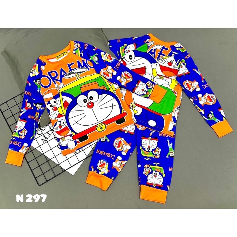 Bộ dài tay thun lạnh 3d cho bé anna bộ mặc ngủ cho bé sỉ quần áo trẻ em pikakids