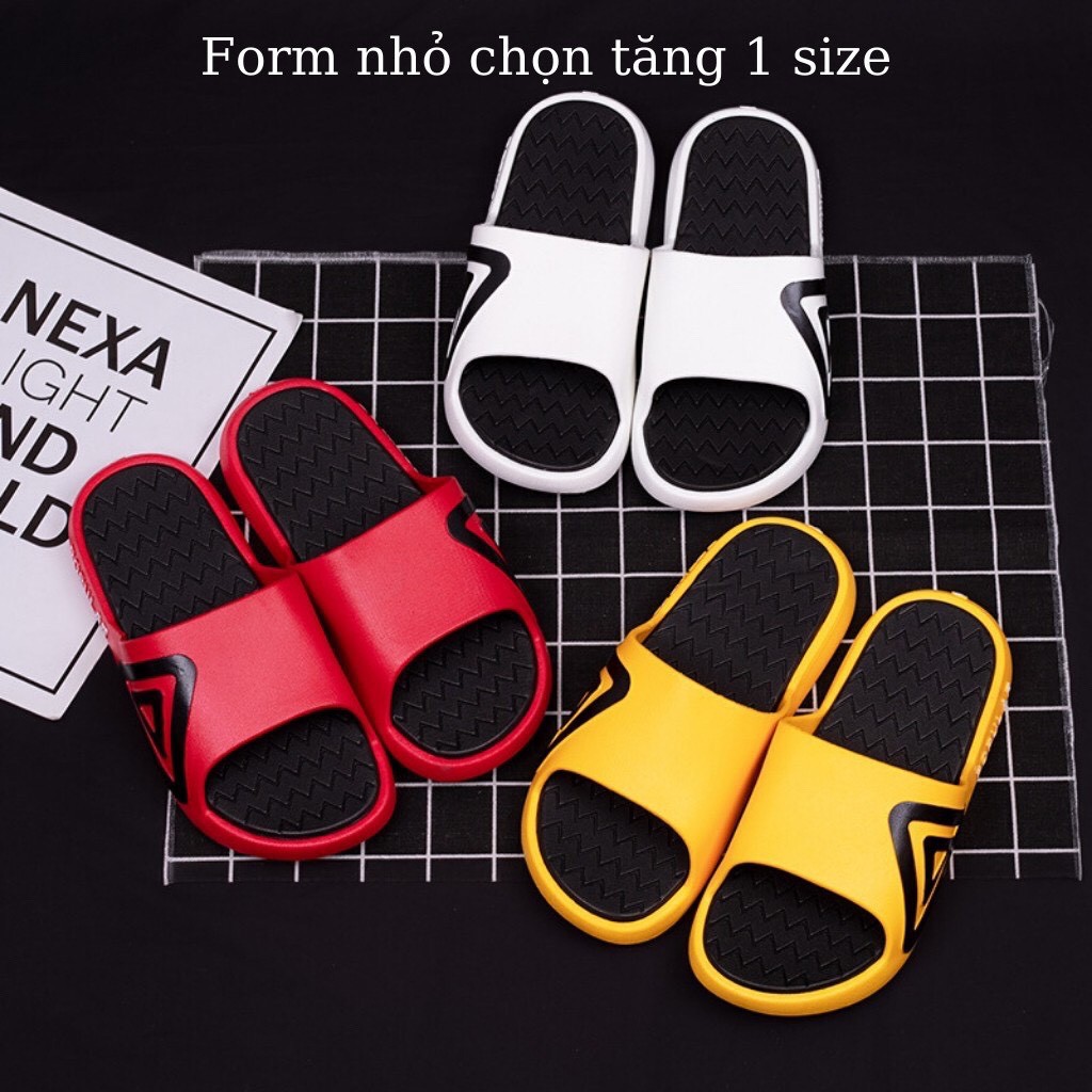 Dép nam nữ quai ngang cao su non phối 3 giác (ĐẶT TIẾN 1-2 SIZE)