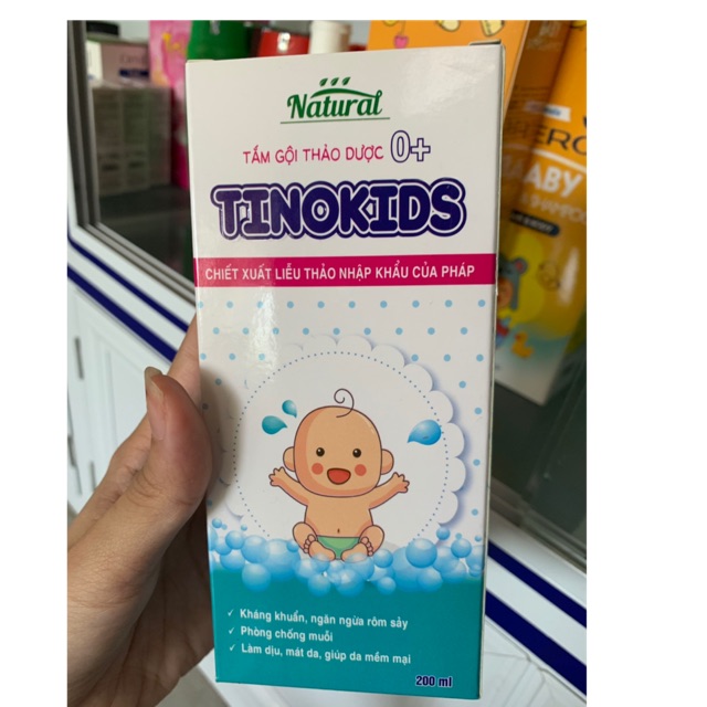 Tinokids-Tắm gội thảo dược - Phòng muỗi đốt - 200ml