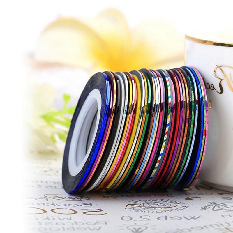 [Hàng mới về] Cuộn Băng Keo Màu Ánh Kim Dùng Trang Trí Móng Nghệ Thuật