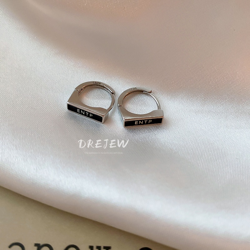 DREJEW Bông Tai Chữ Thời Trang Hàn Quốc Dễ Phối Đồ