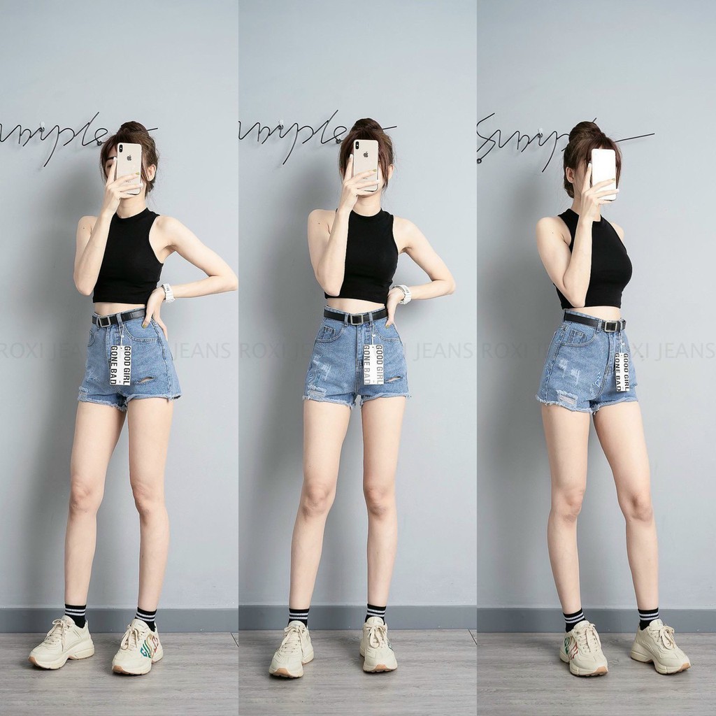[FREESHIP_50K] Quần short jean nữ sành điệu chất jean denim bền đẹp AnNgo - AT92
