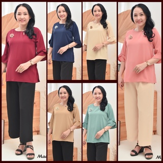 Áo trơn Trung niên cho Bà cho Mẹ - From rộng vải rủ rất dễ mặc chất lụa Mango trơn LOẠI 1 siêu mềm mịn - Madam Sotoni