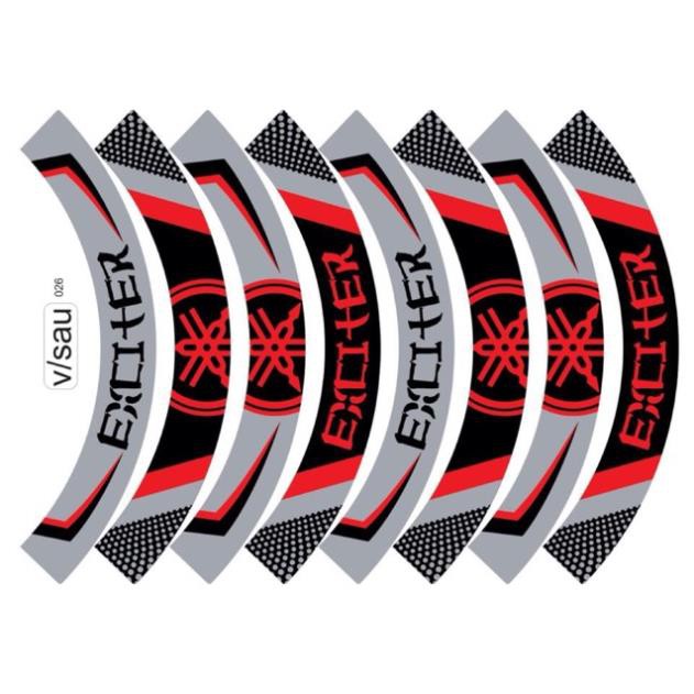 Tem Vành Full Bánh Mã Tem 026 Đỏ Đen Xám