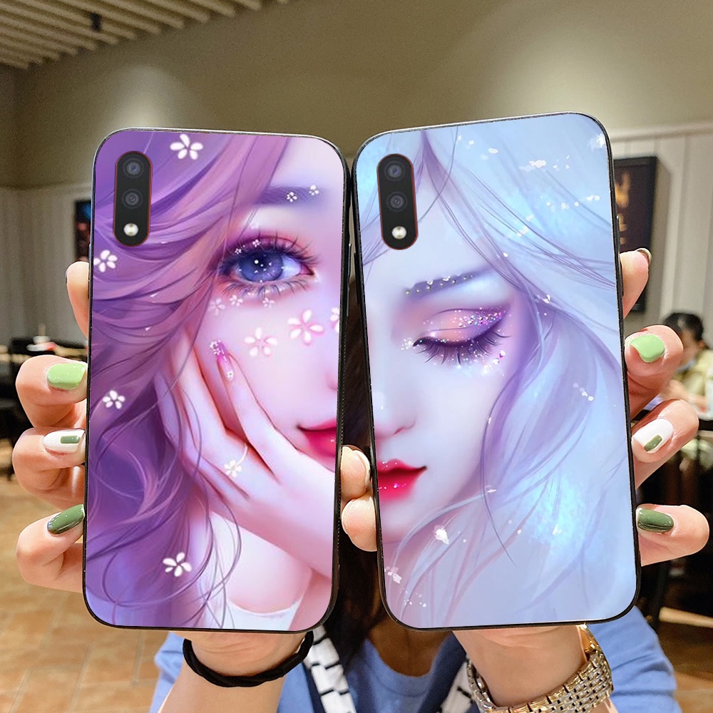 Ốp lưng điện thoại Samsung a01 / a02 in hình phong cách nữ sang chảnh