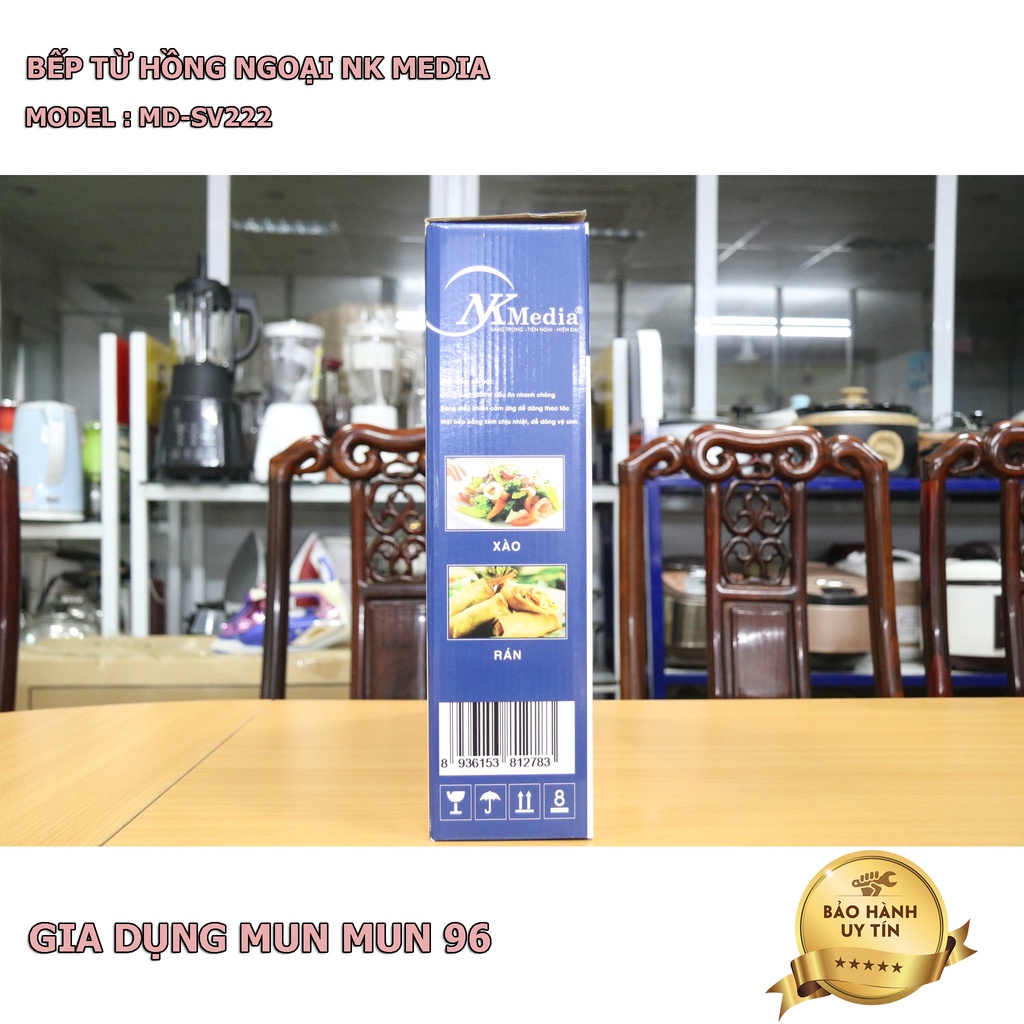 Bếp điện từ hồng ngoại đa năng NK MEDIA MD-SV222, Bếp đơn hồng ngoại cảm ứng Hàng Chính Hãng Bảo Hành 12 Tháng