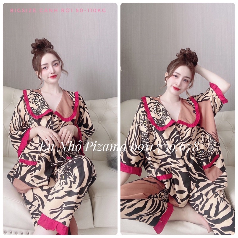 Bigsize 50-110kg cánh rơi Lụa 2 túi phối siêu mềm mịn đẹp Én Nhỏ Pijama