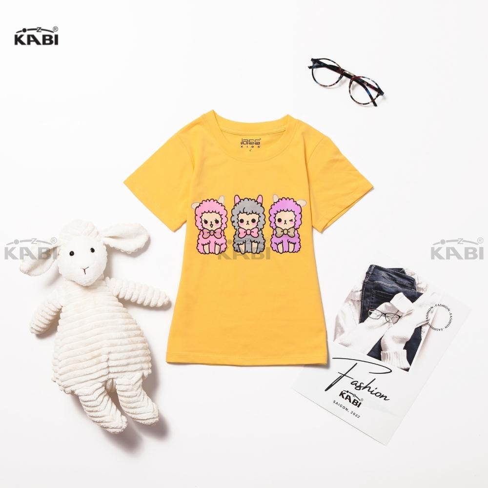 Áo thun bé gái KABI tay ngắn in họa tiết hoạt hình dễ thương áo phông cộc chất cotton cao cấp thoáng mát