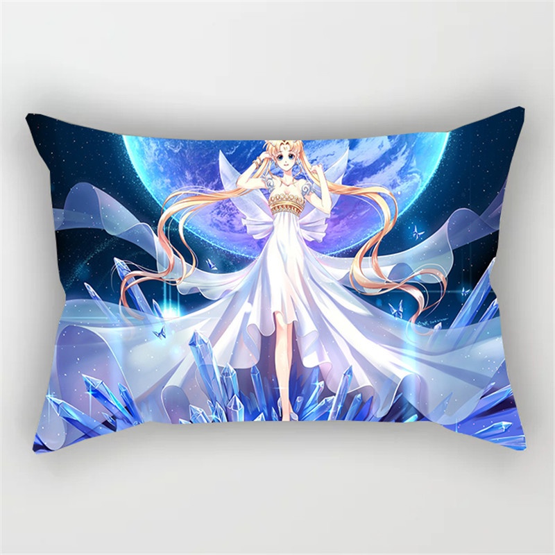 Sailor Moon Vỏ Gối Hình Chữ Nhật 30x50cm Họa Tiết Thủy Thủ Mặt Trăng Trang Trí Nội Thất Greet