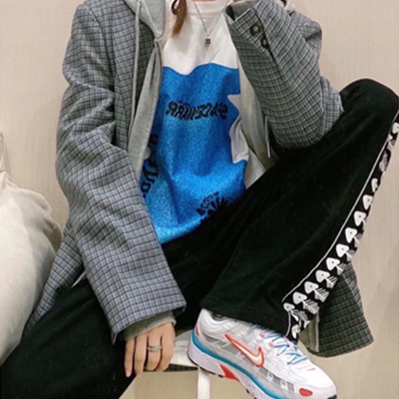 Quần dài thể thao ống rộng thời trang Hàn Quốc