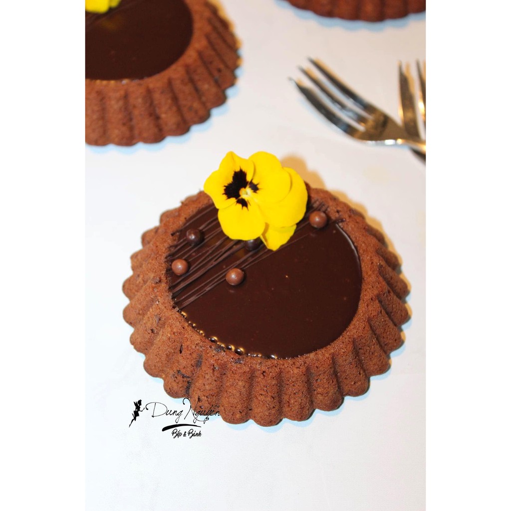 Khuôn nhôm bánh tart hình hoa cúc dùng làm bánh tart, bánh trứng