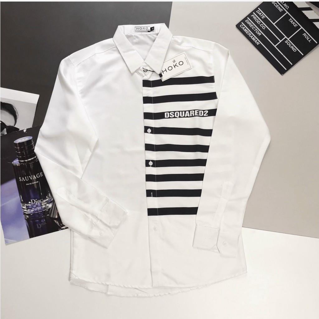 ÁO SƠ MI NAM DÀI TAY KẺ NGANG CỰC ĐẸP , HOẠ TIẾT ĐỘC ĐÁO BẮT MĂT HK