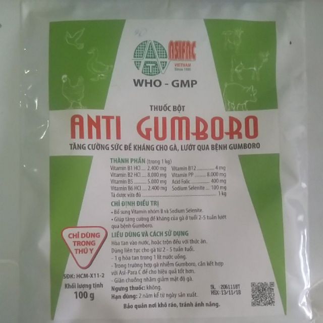 100G VITAMIN TĂNG SỨC ĐỀ KHÁNG CHO CHIM