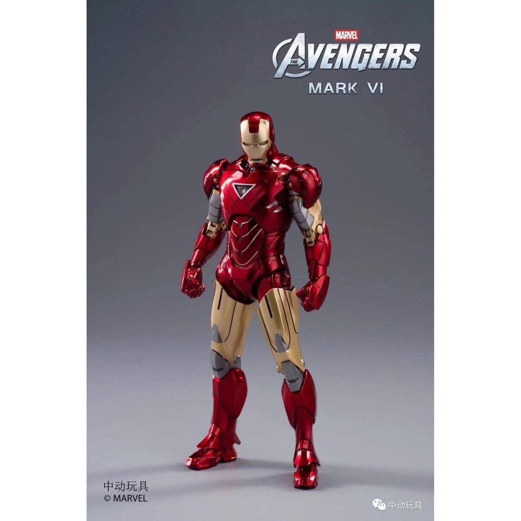 Mô hình ZD Toys Iron Man MK6 Mark 6 Avenger End game Marvel tỉ lệ 1/10