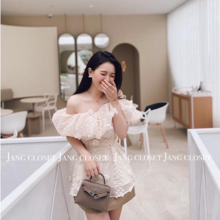 [ 𝐅𝐑𝐄𝐄 𝐒𝐇𝐈𝐏 ] SET AO TRỄ VAI VON BÔNG NỔI MIX CHÂN VÁY