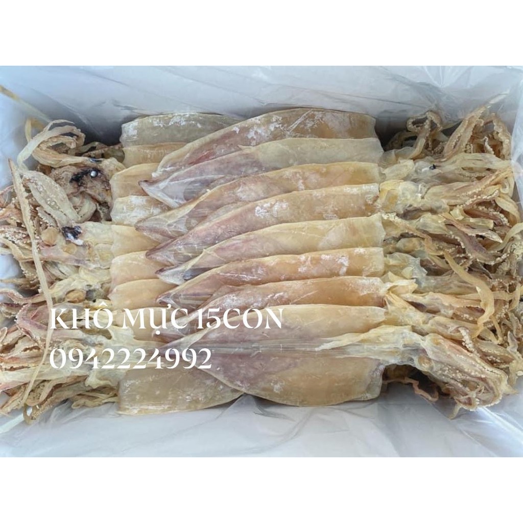 500GAM KHÔ MỰC LỚN LOẠI 15CON/KG