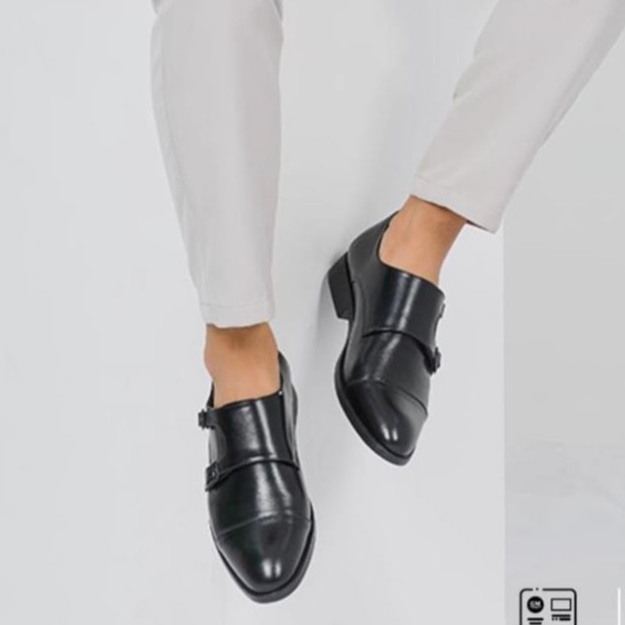 Giày lười tây nam da bò thật bảo hành 1 năm kiểu dáng Double Monkstrap - Mã T163