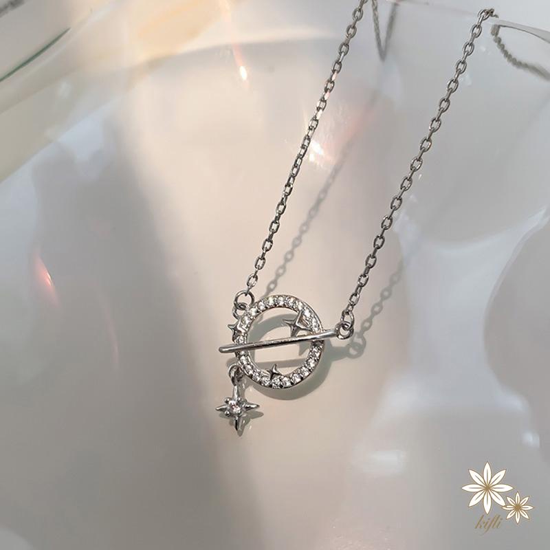 Vòng cổ Mặt Hình Hành Tinh Mặt Trăng Ngôi Sao Pha Lê Thời Trang Cho Nữ