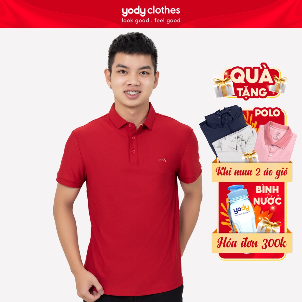 Áo polo nam YODY vải mắt chim thoáng mát, khử mùi tốt, không nhắn APM5421