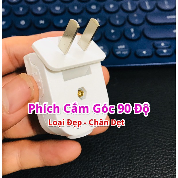 Phích Cắm Góc 90 Độ (Loại Đẹp - Chân Dẹt)