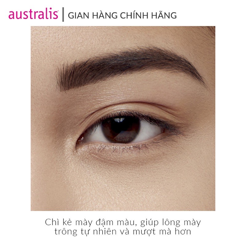 Chì Kẻ Chân Mày Dạng Chuốt Nâu Đậm và Đen Eyebrow Pencil Australis