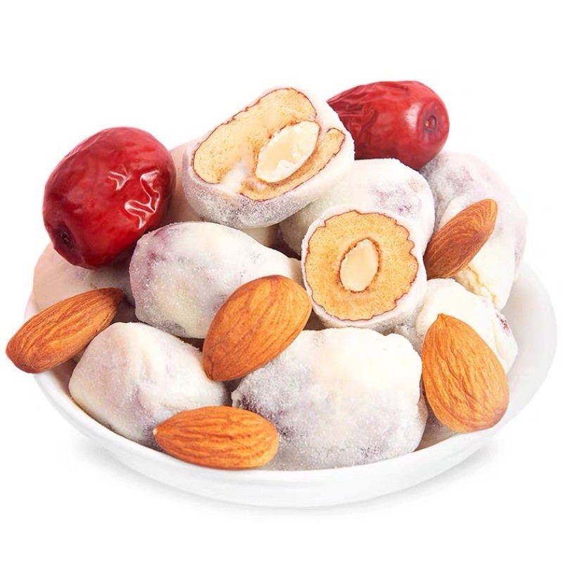 Kẹo Marshmallow Táo đỏ hạnh nhân túi 200gram (~19 Viên)