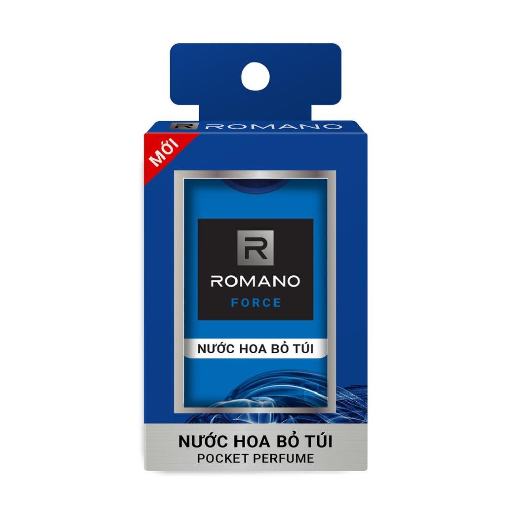 Nước hoa bỏ túi cao cấp Romano Force mạnh mẽ tự tin hương nam tính mọi lúc mọi nơi 18ml