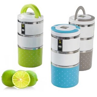 Cặp lồng chấm bi 3 tầng inox cao cấp