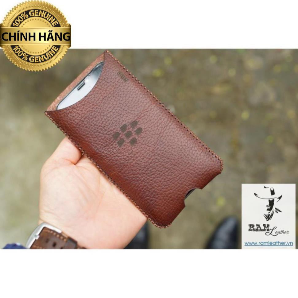Bao Da BB Da Bò Thật Bền Đẹp Vân Hạt Key1 Ram H2 - Hàng Chính Hãng Ram Leather