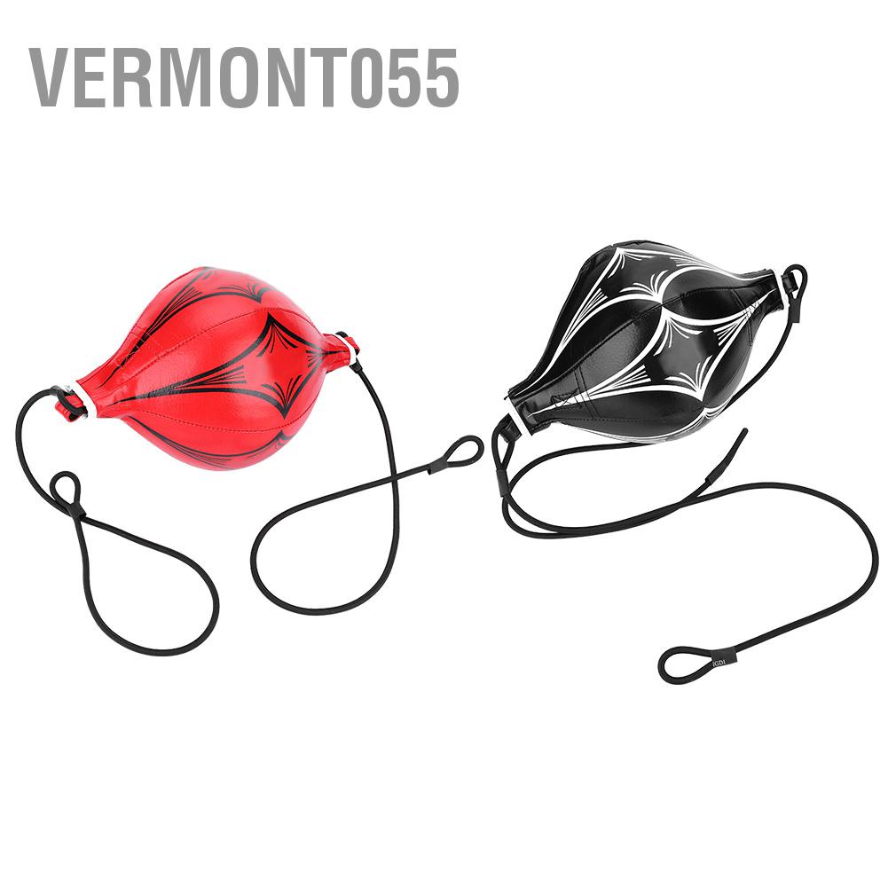 Vermont055 Vermont055 Huấn luyện quyền anh Bóng đá tốc độ da Double End Túi đựng MMA Hình quả lê Đồ chơi