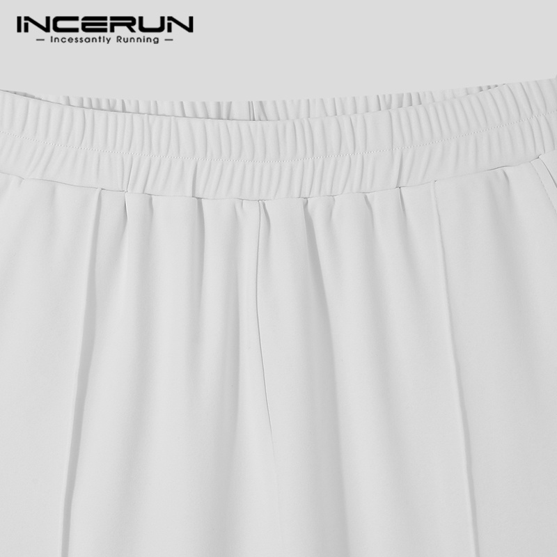 Set áo thun tay lỡ + quần dài INCERUN phong cách Hồi giáo cho nam