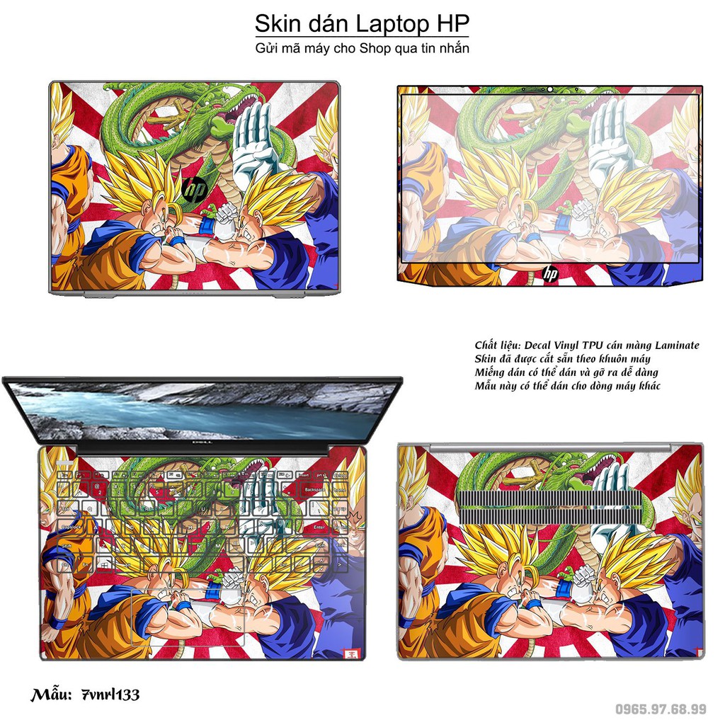 Skin dán Laptop HP in hình Dragon Ball _nhiều mẫu 2 (inbox mã máy cho Shop)