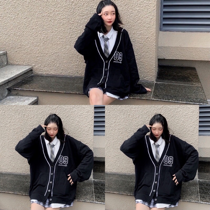 Áo Khoác Cardigan 09 Unisex Chất Nỉ  Form Rộng Ulzzang Unisex Nam/Nữ (video thật 100% tại Shop)