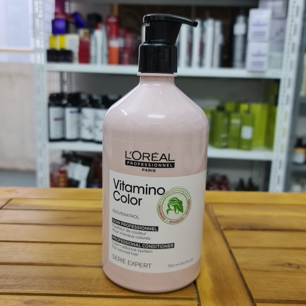 DẦU GỘI XẢ CHO TÓC NHUỘM L'OREAL VITAMINO COLOR 1500ML- 750ML