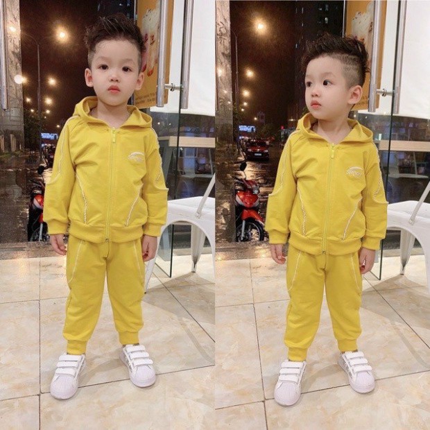 Xả Bộ Sport mũ khoá dài tay cho bé trai