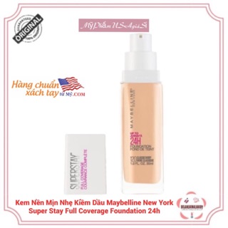 [Authentic100%]Kem Nền Mịn Nhẹ Kiềm Dầu Maybelline New York Super Stay Full Coverage Foundation 24h [Sale11/11]