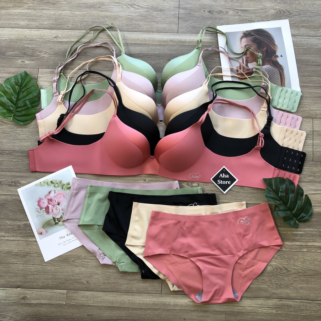 Áo Ngực Su Đúc Không Gọng Phối Lụa Hàng Cao Cấp YiOn Underwear AS04