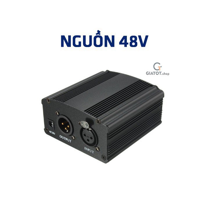 Nguồn Phantom chuyển đổi 48V chuyên dụng cho micro thu âm cao cấp