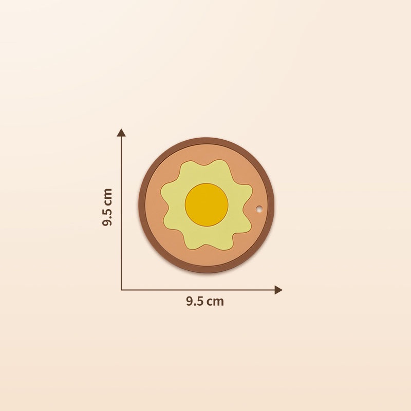 Miếng Lót Bàn Ăn Cách Nhiệt Chống Thấm Nước Họa Tiết Trứng Ốp La Dễ Thương