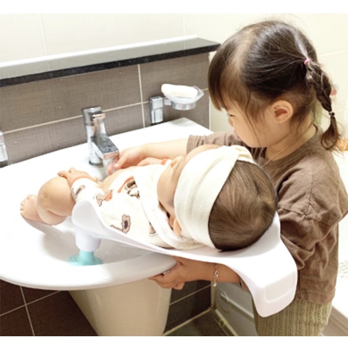 Kệ rửa vệ sinh đa năng cho bé/ Bệ đa năng hỗ trợ tắm cho bé nhập khẩu Budsia Hàn Quốc