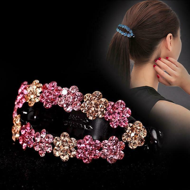Kẹp tóc Haimeikang đính đá pha lê thời trang xinh xắn cho nữ