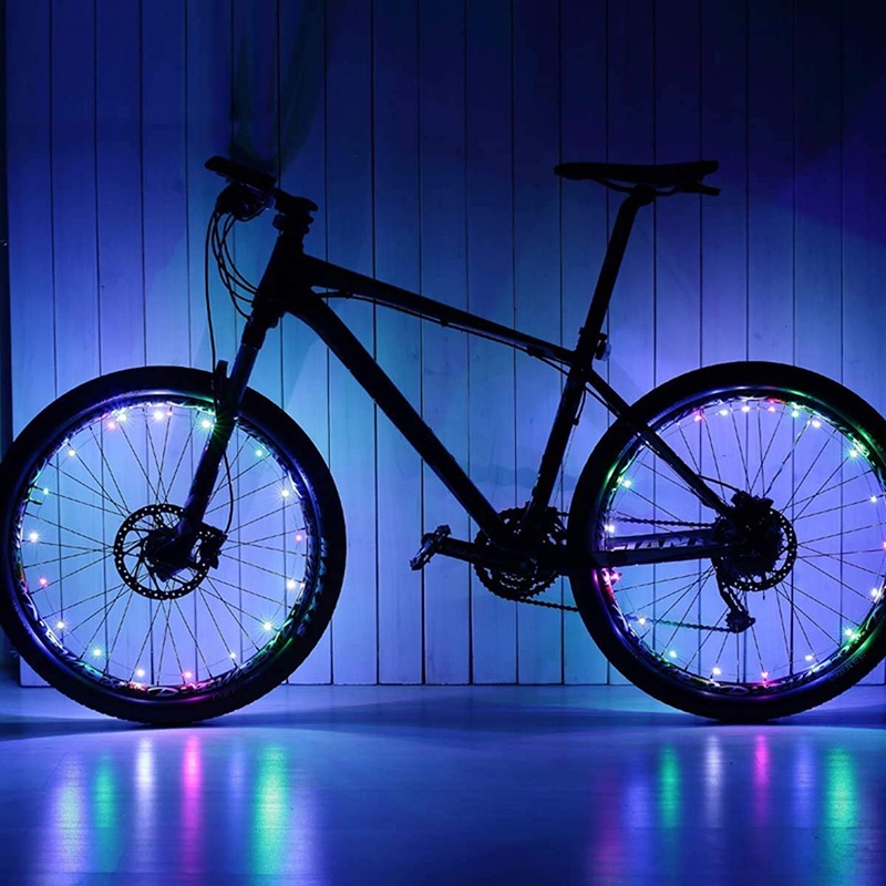 Đèn Led Mini Nhiều Màu Gắn Căm Xe Đạp Chạy Bằng Pin
