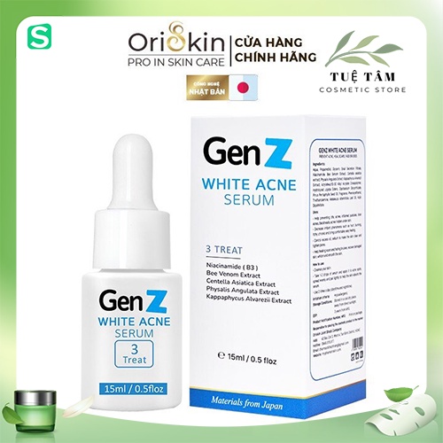 Serum Giảm Mụn Oriskin GenZ White Acne Serum Loại Bỏ Các Loại Mụn 15ml