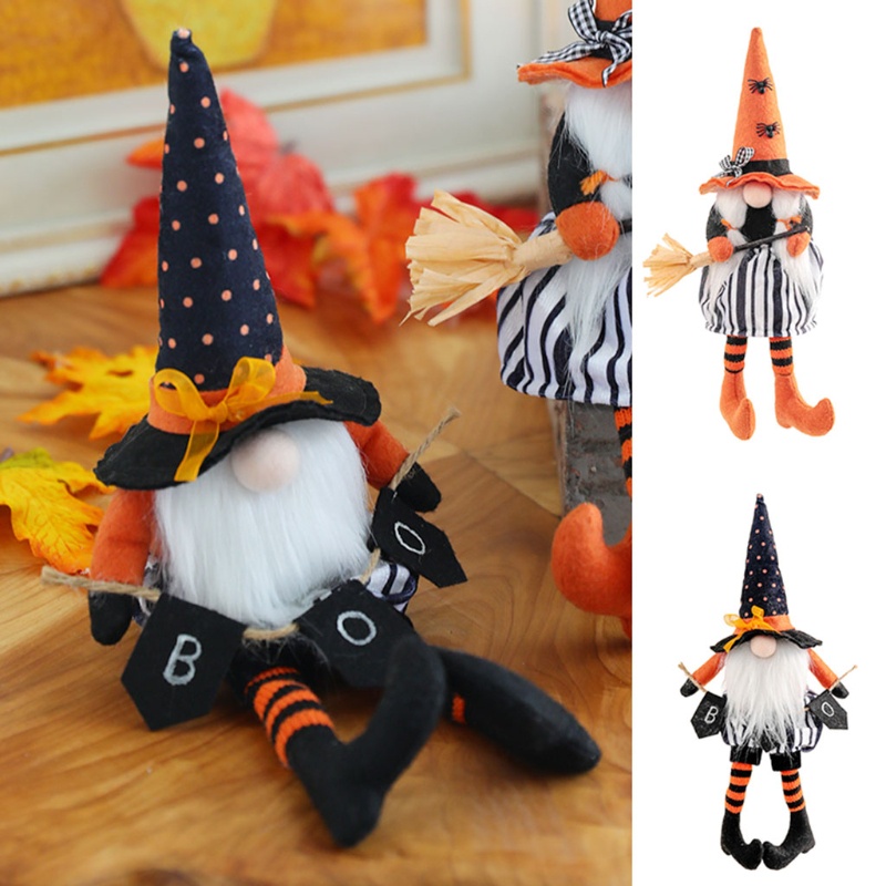Bộ 2 Thú Nhồi Bông Hình Gnome Scandinavian Tomte Thụy Sĩ Trang Trí Halloween