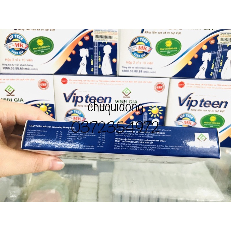 Combo 5h vipteen hộp 20 viên