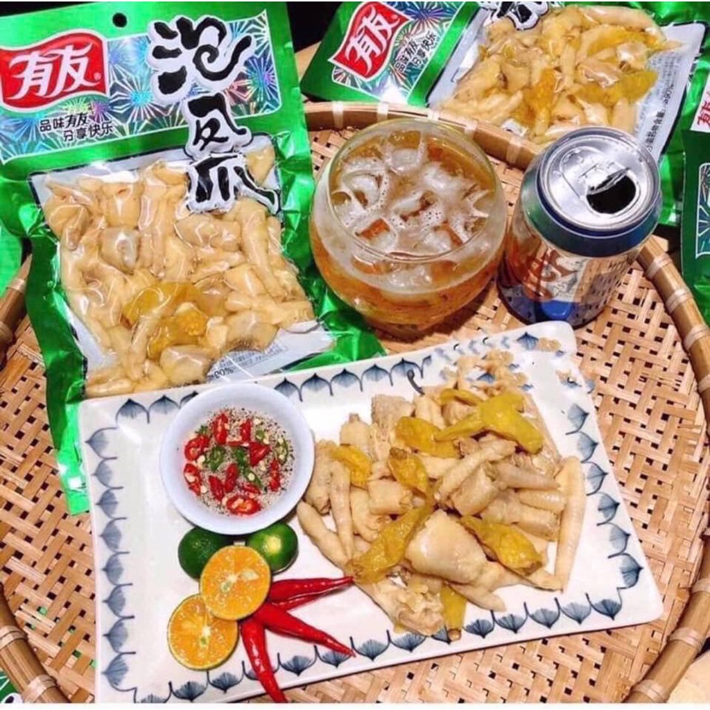 Chân gà Yuyu màu xanh gói 100gr và 210gr | BigBuy360 - bigbuy360.vn