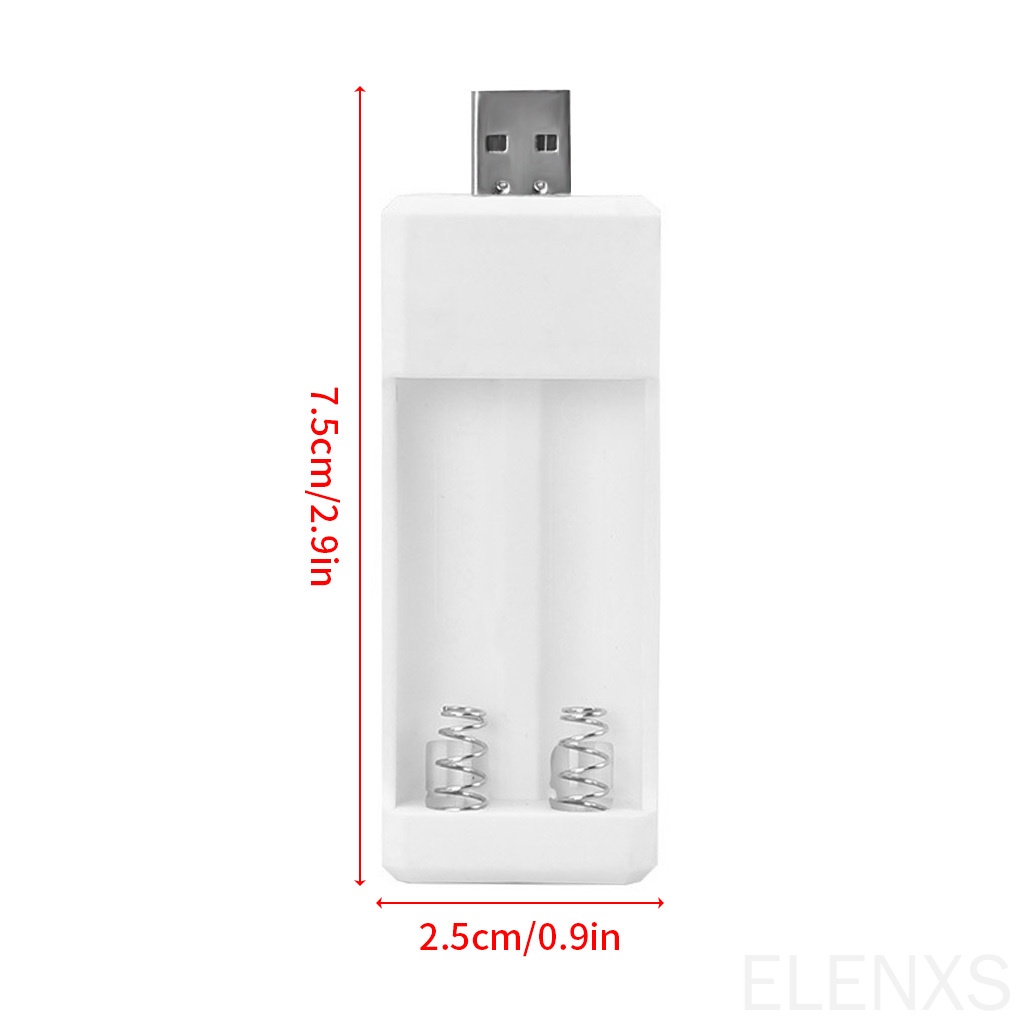 Bộ sạc pin AA AAA 2 ngăn bằng nhựa thiết kế nhỏ gọn tiện dụng