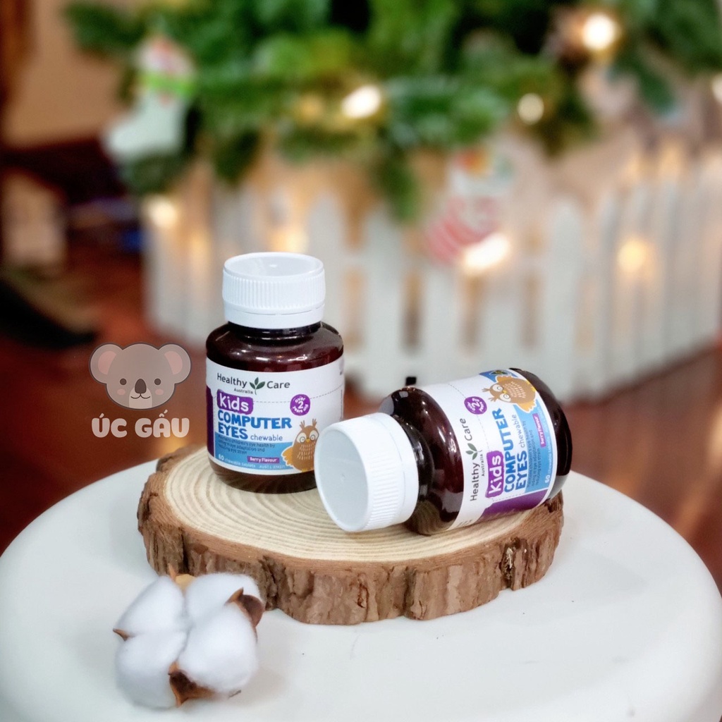 Kẹo bổ mắt cho bé Healthy Care Kids Computer Eyes 60 viên vị Berry Úc