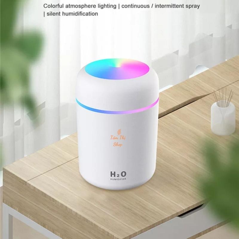 Máy Xông Tinh Dầu TẤM THỊ Humidifier H2O 300ml Khuếch Tán Phun Sương Tạo Ẩm Làm Thơm Mát Phòng Ngủ & Đuổi Muỗi